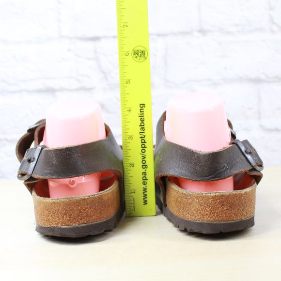 BIRKENSTOCK Milano Brown Leather Ankle Strap Sandals Size L 10 / M 8 - Picture 8 of 9